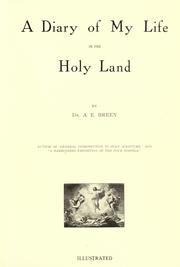 Cover of: A diary of my life in the Holy Land.