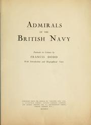 Admirals of the British navy