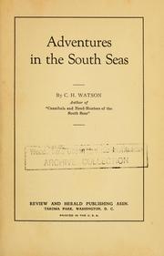 Cover of: Adventures in the South seas