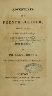 Cover of: Adventures of a French soldier