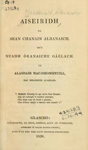 Cover of: Aiseiridh na sean chanain albanaich: no'n Nuadh òranaiche Gàëlach