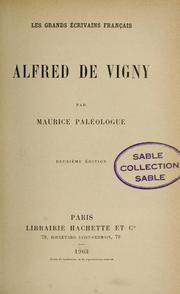 Cover of: Alfred de Vigny
