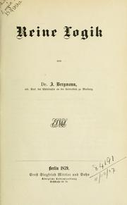 Cover of: Allgemeine Logik by Julius Bergmann