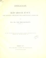 Cover of: 'Al's Qia'i Jsuf: der älteste Vorläufer der osmanischen Literatur.