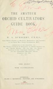 Cover of: Amateur orchid cultivators' guide book. by H. A. Burberry