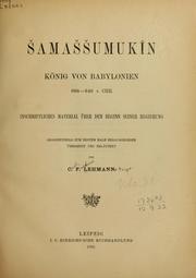 Cover of: amaumukîn, König von Babylonien 668-648 v. Chr.: inschriftliches Material über den Beginn seiner Regierung.