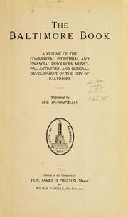 Cover of: The Baltimore book: a résumé of the commercial, industrial and financial resources