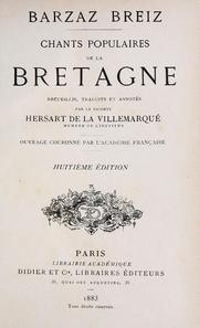 Cover of: Barzaz Breiz = by Théodore Hersart de la Villemarqué