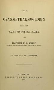 Cover of: Über cyanmethaemoglobin und den nachweis der blausäure