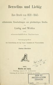 Cover of: Berzelius und Liebig. by Jöns Jacob Berzelius