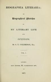 Cover of: Biographia literaria by Samuel Taylor Coleridge