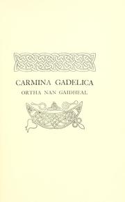 Cover of: Carmina gadelica by Carmichael, Alexander