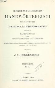 Cover of: Biographisch-literarisches Handwörterbuch zur Geschichte der exakten Wissenschaften.