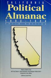 Cover of: California political almanac, 1993-1994 by Stephen Green, editor ; with Amy Chance ... [et al.] ; introduction by Dan Walters.