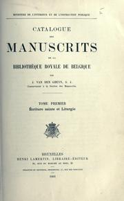 Cover of: Catalogue des manuscrits de la Bibliothèque royale de Belgique. by Bibliothèque royale de Belgique. Section des manuscrits.