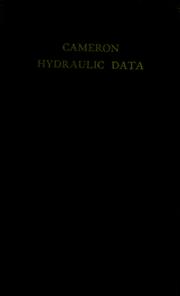 Cover of: Cameron hydraulic data by edited by G.V. Shaw and A.W. Loomis. /