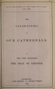 Cover of: capabilities of our cathedrals