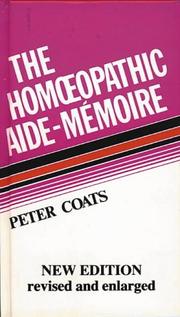 Cover of: The Homeopathic Aide-Memoire