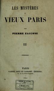 Cover of: Les mystères du vieux Paris