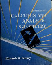 Cover of: Calculus and analytic geometry by C. H. Edwards