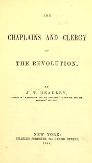 Cover of: The chaplains and clergy of the Revolution