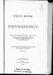Cover of: A text book of physiology |