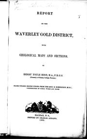 Cover of: Report on the Waverley Gold District: with geological maps and sections