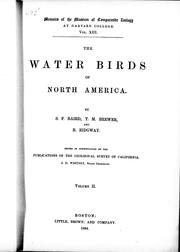 Cover of: The water birds of North America