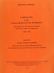 Cover of: A check list of the vascular plants of Nicaragua by Frank Conkling Seymour