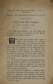 Cover of: ch and state principles