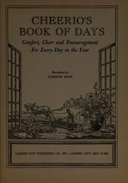 Cover of: Cheerio's Book of days: comfort, cheer and encouragement for every day in the year