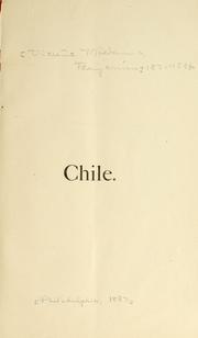 Cover of: Chile. by Benjamín Vicuña Mackenna