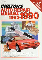 Cover of: Chilton's auto repair manual, 1983-1990
