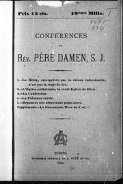 Cover of: Conférences du Révérend Père Damen, S.J.
