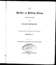 Cover of: The border or riding clans: followed by a history of the clan Dixon and a brief account of the family of the author