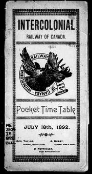 Cover of: Pocket time table, July 18th, 1892