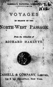 Cover of: Voyages in search of the North-West Passage by Richard Hakluyt