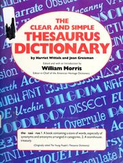 Cover of: The clear and simple thesaurus dictionary by Harriet Wittels