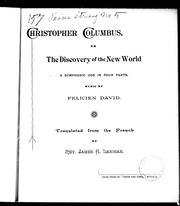 Christopher Columbus, or, The discovery of the New World by Félicien David