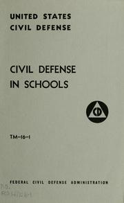 Cover of: Civil defense in schools