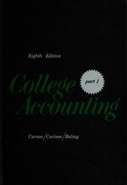 Cover of: College accounting