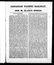 Cover of: Canadian Pacific Railway by Blake, Edward