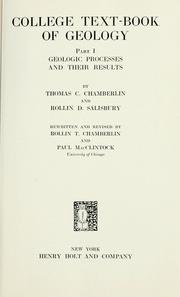 Cover of: A college text-book of geology. by Chamberlin, Thomas C.