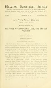 The code of Handsome Lake, the Seneca prophet by Handsome Lake