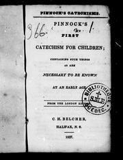 Pinnock's first catechism for children by William Pinnock, W. Pinnock