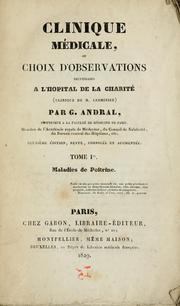 Cover of: Clinique médicale: ou, Choix d'observations recueillies à l'Hôpital de la Charité (Clinique de M. Lerminier)