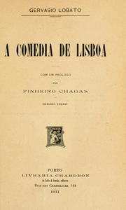 Cover of: A comedia de Lisboa: com um prologo por Pinheiro Chagas
