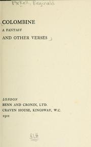 Cover of: Colombine, a fantasy: and other verses