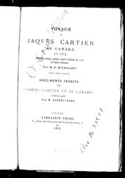 Cover of: Voyage de Jacques Cartier au Canada en 1534