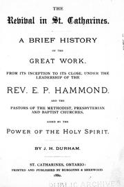 The revival in St. Catharines by J. H. Durham